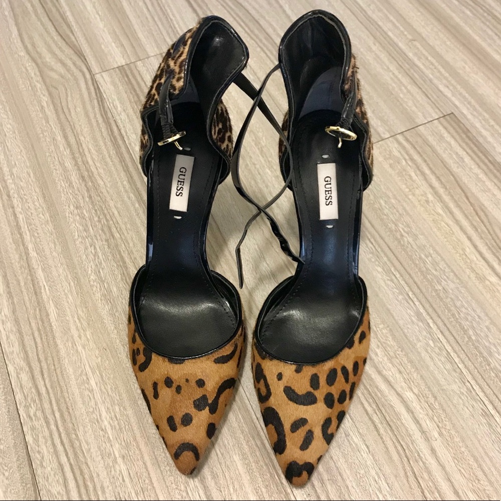 Guess Animal Print, “Abaihy” Heels